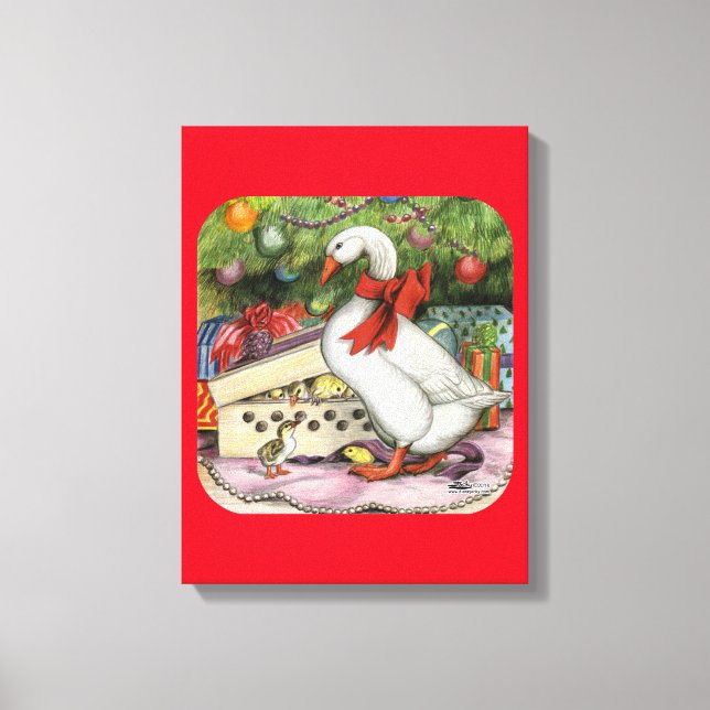 Weihnachtsgoose Leinwanddruck (Vorderseite)