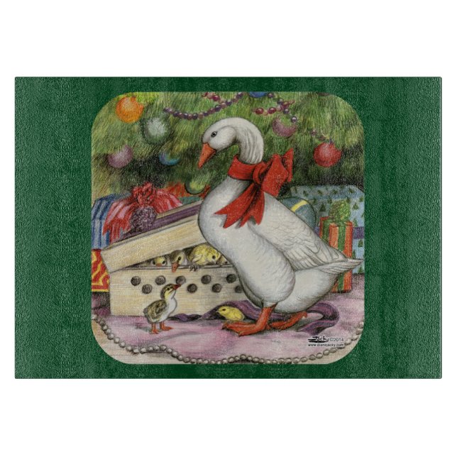 Weihnachtsgoose Schneidebrett (Vorderseite)