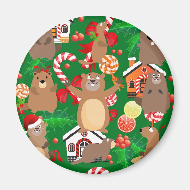 Weihnachtsgopher Magnet (Vorne)