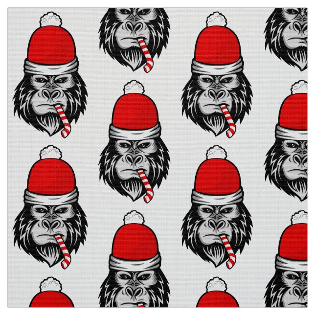 Weihnachtsgorilla Stoff (Muster)
