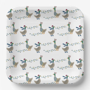 Weihnachtsgossen auf Weiß Pappteller