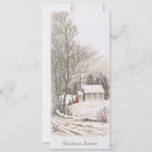 Weihnachtsgottesdienst Feiertagskarte