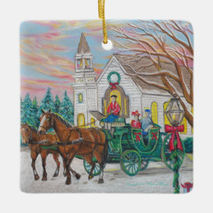 Weihnachtsgottesdienst Keramikornament