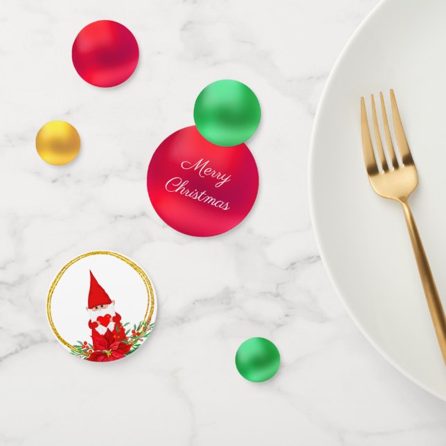 Weihnachtsgottesdienst mit Herz und Grün Rot Golde Konfetti (Gruppe)