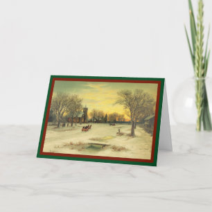 Weihnachtsgottesdienste - Vintage Karte