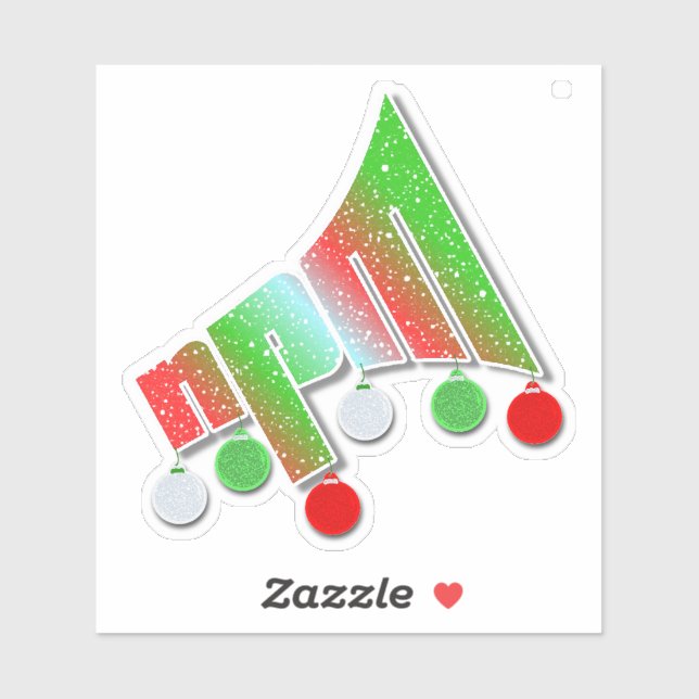 Weihnachtsgottglühbirnen Aufkleber (Blatt)