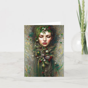 Weihnachtsgöttin Feiertagskarte