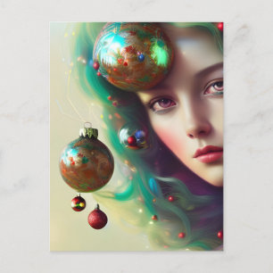 Weihnachtsgöttin Postkarte