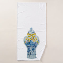 Weihnachtsgow Blue White Ginger Jar Handtuch Set