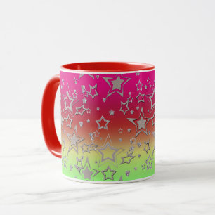 Weihnachtsgradient Glitter Schimmer Konfetti Stern Tasse