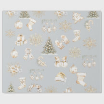 Weihnachtsgraue Gold-Geschenkpapier