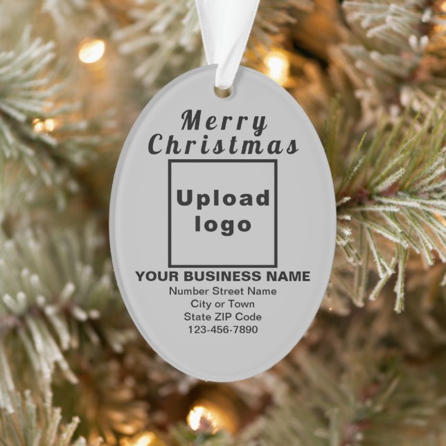 Weihnachtsgraue Oval Acrylschmuck Ornament (Baum)