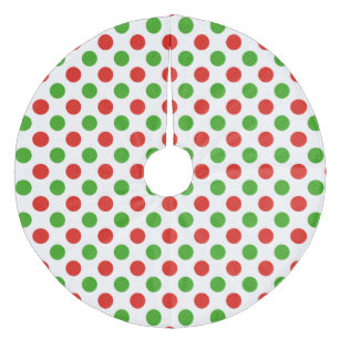 Weihnachtsgroßer Tupfen-Muster-Baum-Rock Fleece Weihnachtsbaumdecke