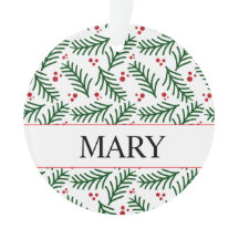 Weihnachtsgrün Beeren NAME Moderne Feiertage