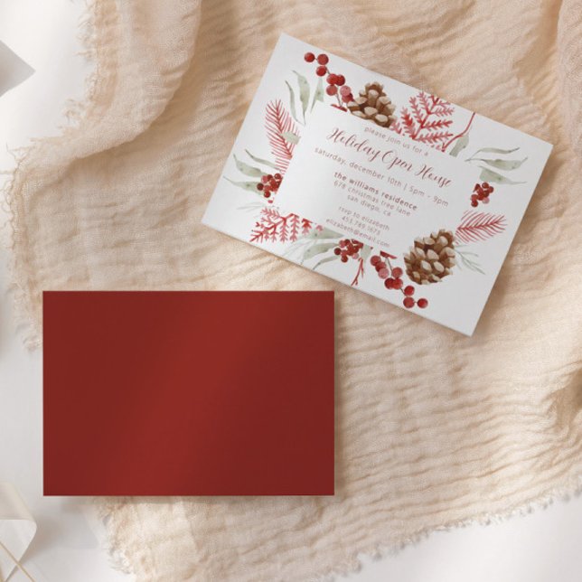 Weihnachtsgrün Blumenhaus Offenes Haus Einladung (Von Creator hochgeladen)