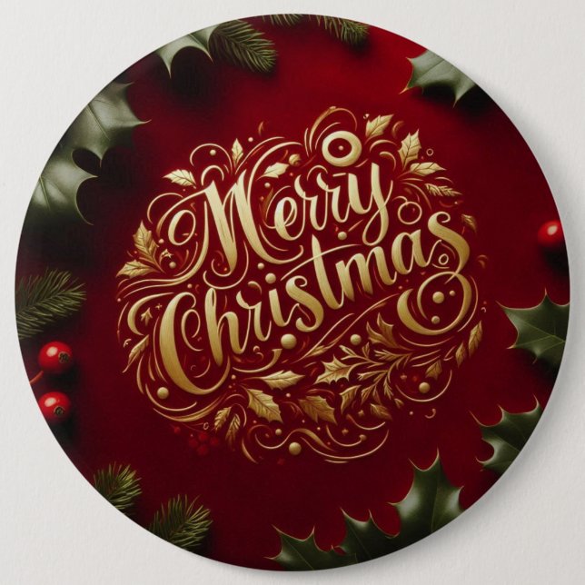 Weihnachtsgrün Button (Vorderseite)