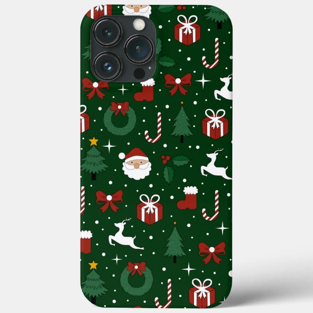 Weihnachtsgrün Case-Mate iPhone Hülle (Rückseite)
