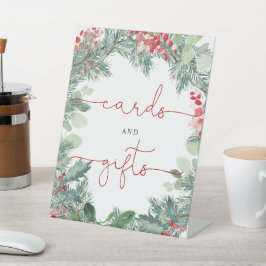 Weihnachtsgrün Duschkarten & Geschenke Sockelschild