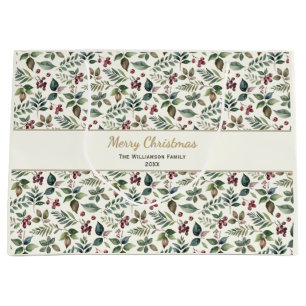 Weihnachtsgrün Festives gemustertes Geschenktüte