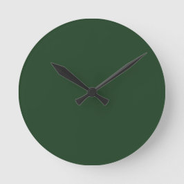 Weihnachtsgrün, Festtagsgrün, Vollgrün,  Runde Wanduhr