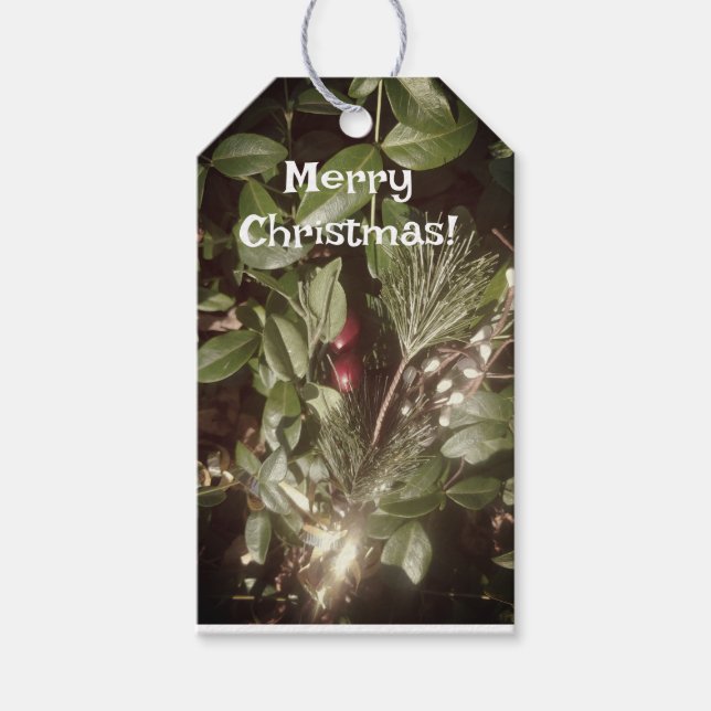 Weihnachtsgrün - Geschenk-Tag Geschenkanhänger (Vorderseite)