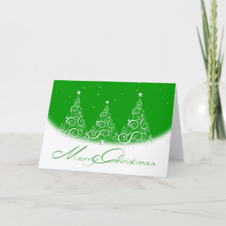 Weihnachtsgrün/Grün Feiertagskarte