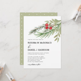 Weihnachtsgrün Hochzeit Einladung
