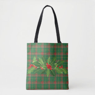 Weihnachtsgrün Kariert mit Kraut