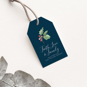 Weihnachtsgrün Liebe und Familie Faith   Marine Geschenkanhänger