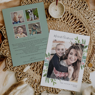 Weihnachtsgrün Merriest Weihnachtsbrief Feiertagskarte