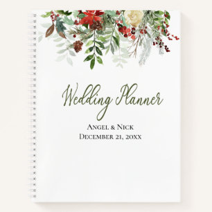 Weihnachtsgrün  mit Kostenvoranschlag   Hochzeitsp Notizbuch