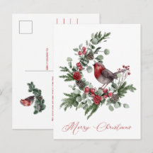 Weihnachtsgrün, Pinienzapfen, Roter Grauer Zaunkön