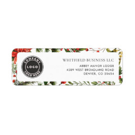 Weihnachtsgrün-Rücksendeadresse für Geschäftsleute