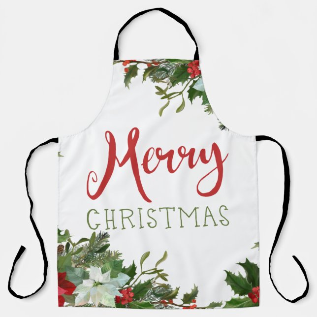Weihnachtsgrün  schürze (Vorderseite)