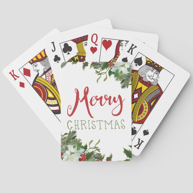 Weihnachtsgrün Spielkarten (Rückseite)