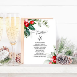 Weihnachtsgrün Tischnummer 2 Sitzplan