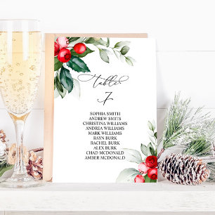 Weihnachtsgrün Tischnummer 7 Sitzplan