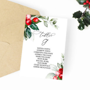 Weihnachtsgrün Tischnummer 9 Sitzplan