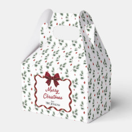 Weihnachtsgrün und roter Bogen Weihnachten Geschenkschachtel