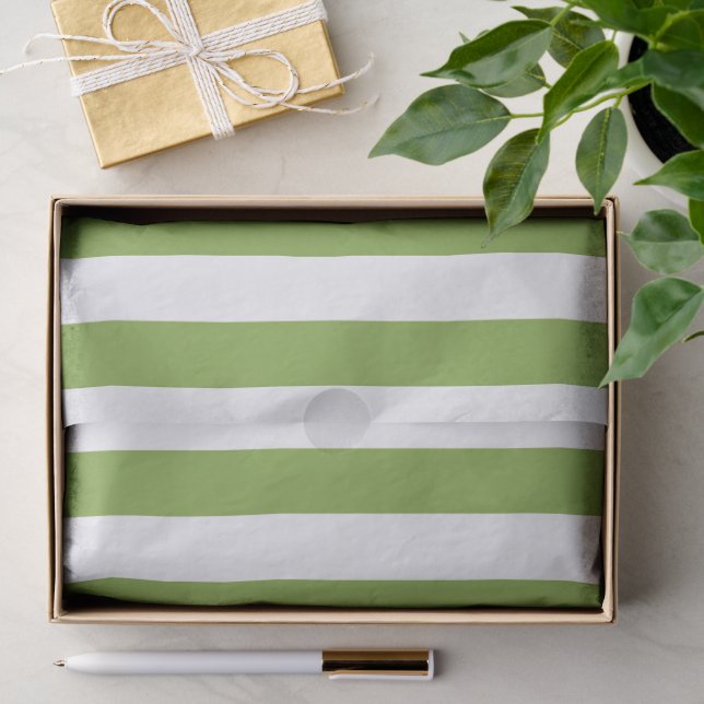 Weihnachtsgrün und Weiß gestreift Seidenpapier (Geschenk)