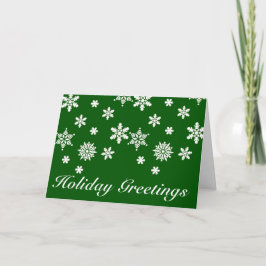 Weihnachtsgrün und weiße Weihnachtskarte Feiertagskarte