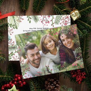 Weihnachtsgrün Weihnachts-Fotokarte Feiertagskarte
