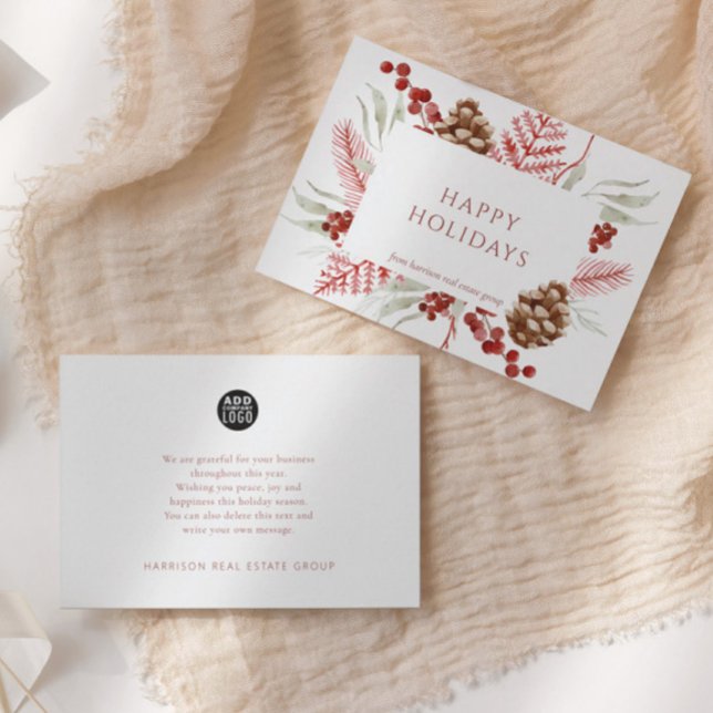 Weihnachtsgrün-Weihnachtskarte für Geschäftsleute Einladung (Von Creator hochgeladen)