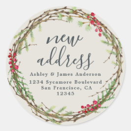 Weihnachtsgrün Wir haben das neue Adressetikett ve Runder Aufkleber