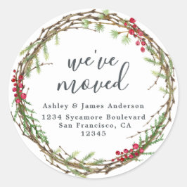 Weihnachtsgrün Wir haben das neue Adressetikett ve Runder Aufkleber