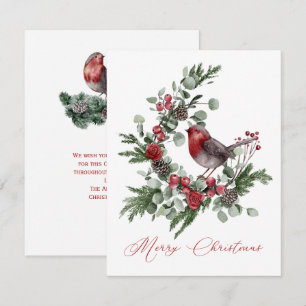 Weihnachtsgrün, Zapfen, Roter Grauer Zaunkönig