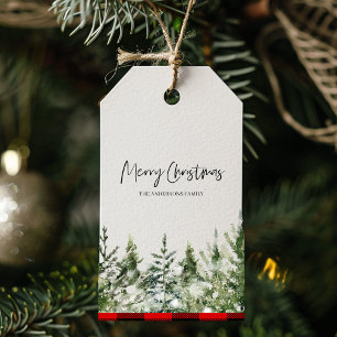 Weihnachtsgrüner Baum Frohe Weihnachten Geschenk Geschenkanhänger