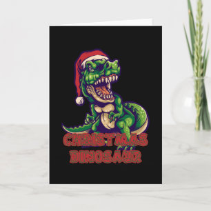 Weihnachtsgrüner Dinosaurier Dinosaurier-Design Karte