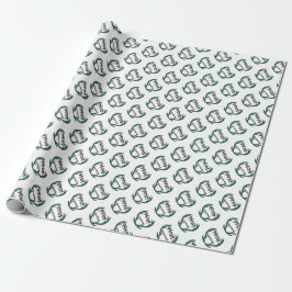 Weihnachtsgrüner Hirsch Geschenkpapier