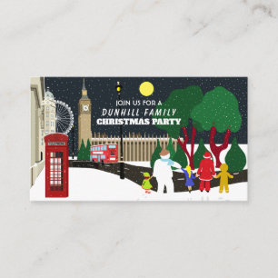Weihnachtsgruppe in London, Weihnachtsfeier Ticket Begleitkarte